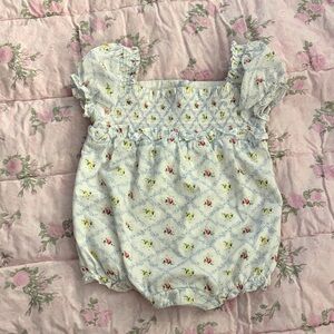 Janie and Jack Floral Ruffled Romper